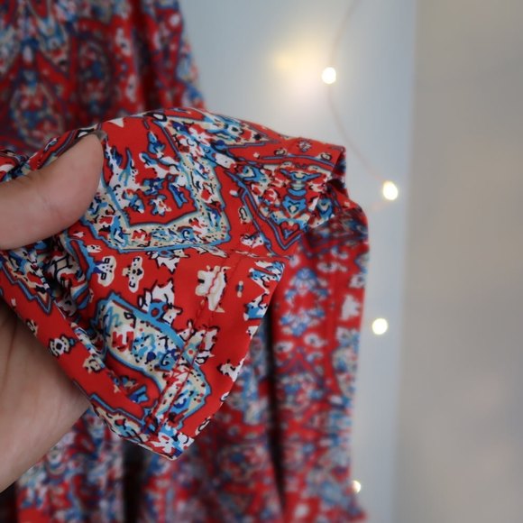 Gilli Morgana Patterned Red Maxi Skirt - Picture 6 of 8